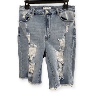 Wax‎ Jeans Collection Distressed High Rise Cut Off Jean Shorts Size 2X